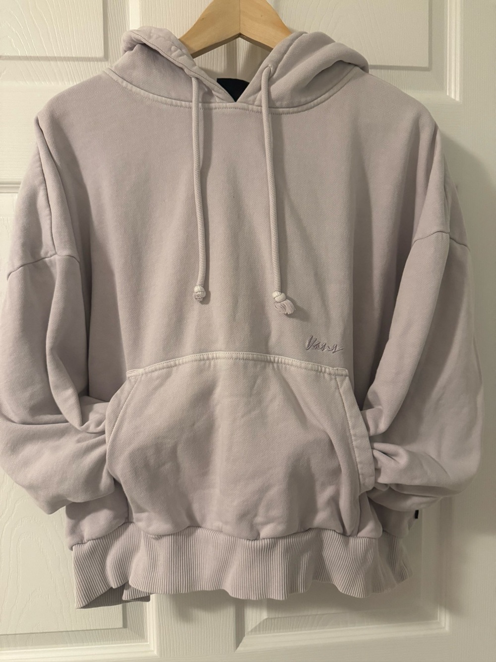 Vans Women’s XL Soft Muted Lilac Oversized Fleece Hoodie Embroidered Logo